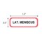 Nevs Position Labels - Lat.Meniscus 1/2" x 1-1/2" White w/Red & Black XP-290 - alternate 2